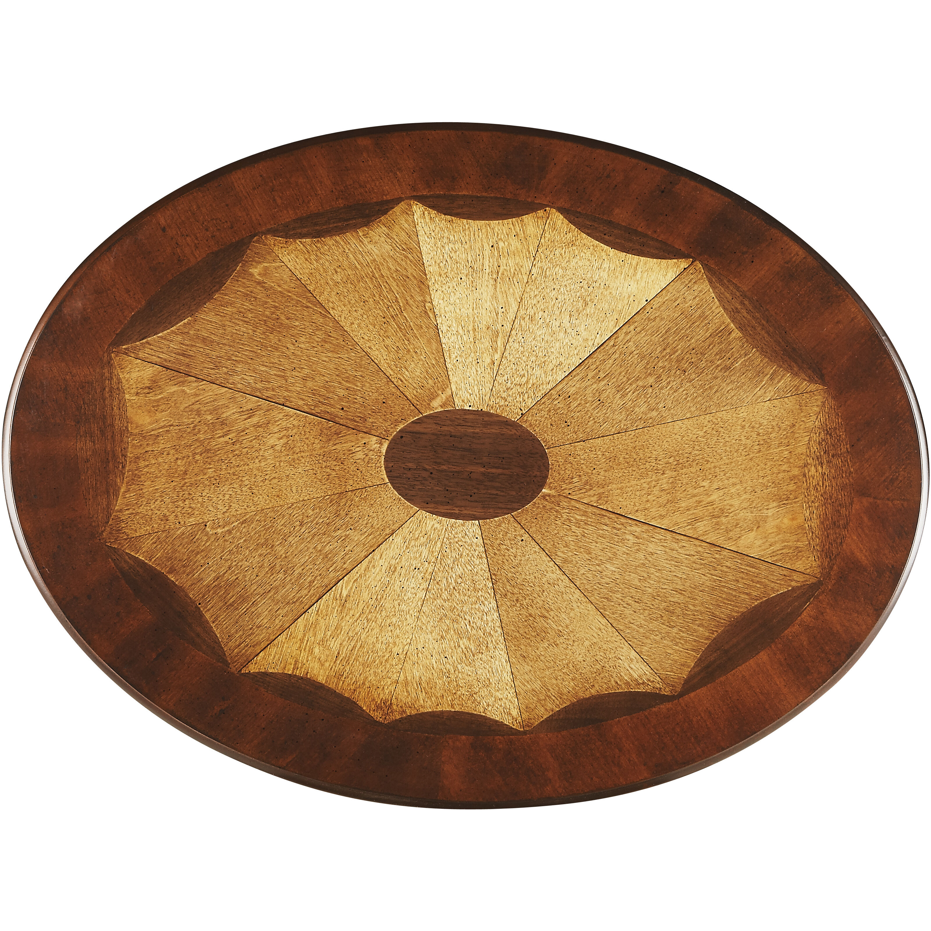 Jeanette  26 X 24 inch Plantation accent Table, Oval