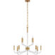 Chapman & Myers Reagan 12 Light 32 inch Antique-Burnished Brass and Crystal Two Tier Chandelier Ceiling Light in (None), Medium