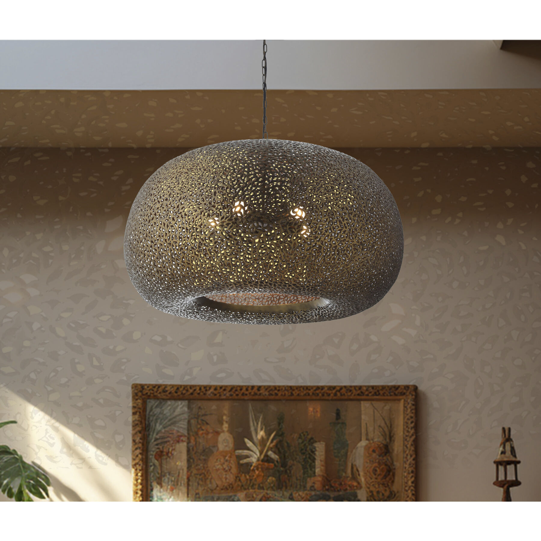 Antique brass ceiling pendant sales