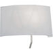 Diamond Sconce Wall Light in White Fabric