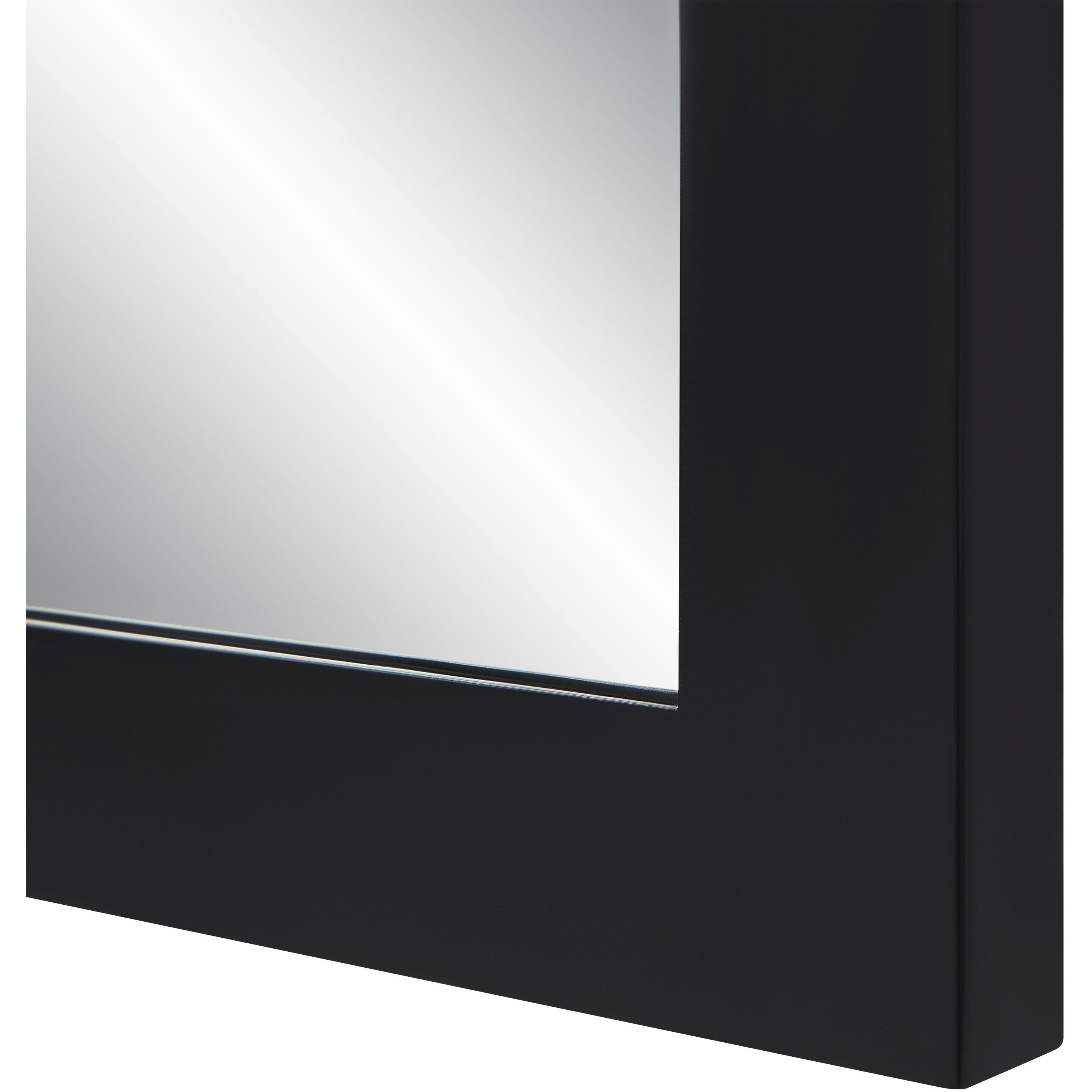 Bilzen 36 X 24 inch Matte Black Wall Mirror