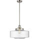 Franklin Restoration Bridgeton 1 Light 11.75 inch Brushed Satin Nickel Mini Pendant Ceiling Light in Incandescent, Clear