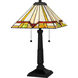 Frederick 23 inch 75.00 watt Matte Black Table Lamp Portable Light, Tiffany