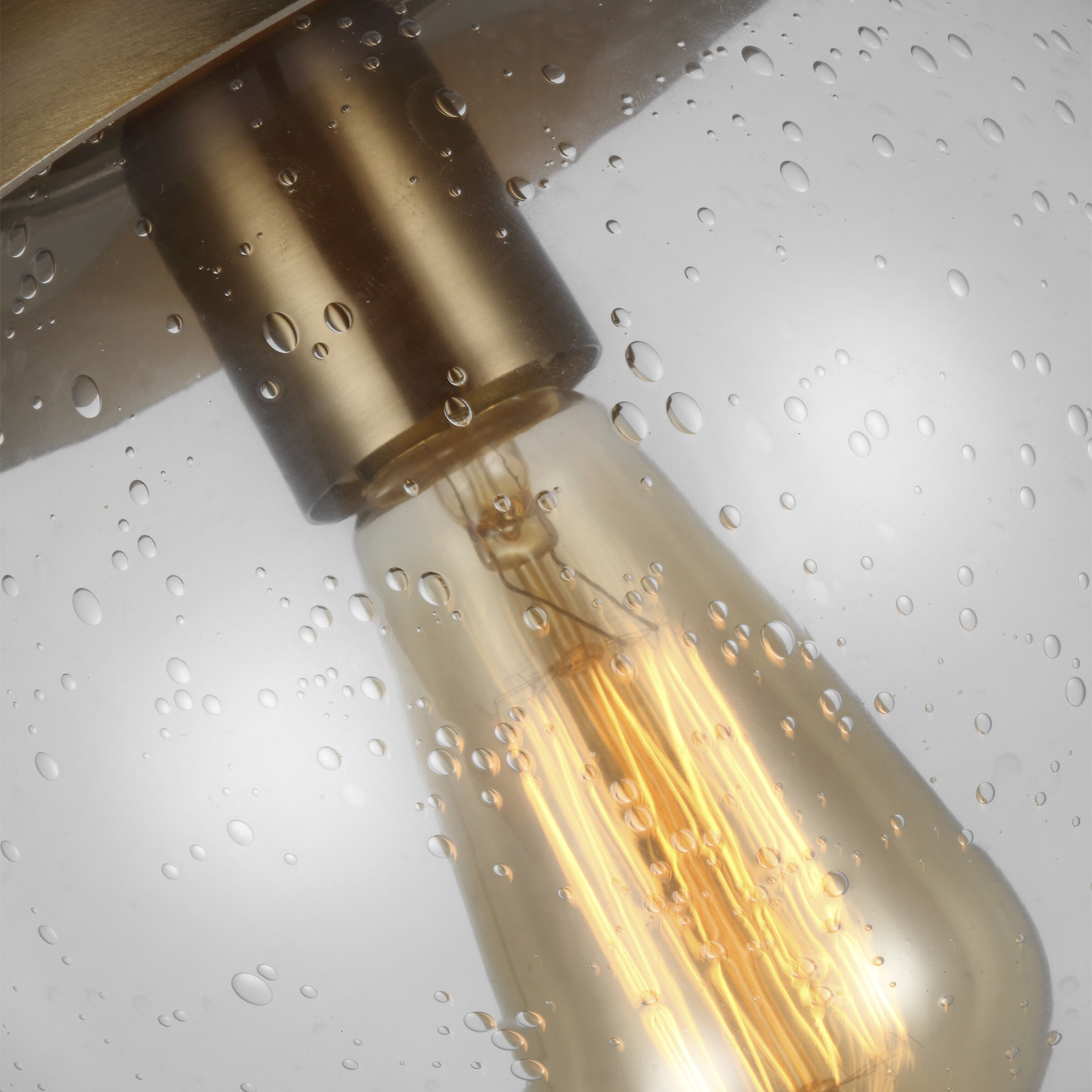 Leo - Hanging Globe 1 Light 8 inch Satin Brass Semi-Flush Mount Ceiling Light