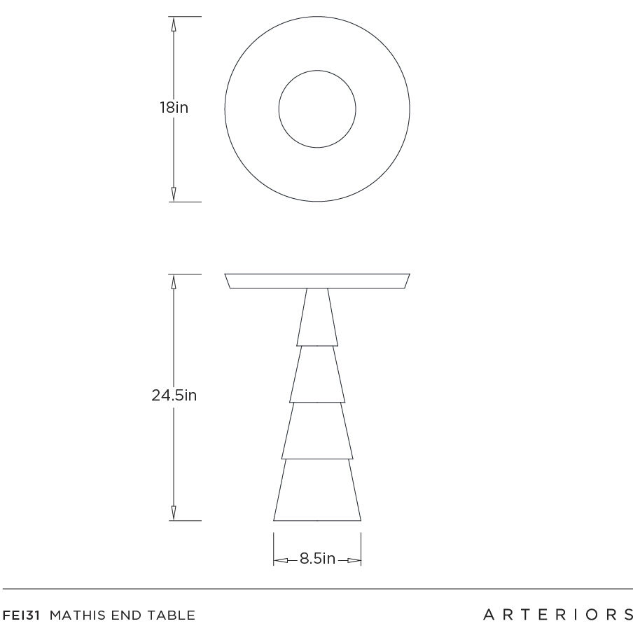 Mathis 18 inch Antique Brass and Natural Jungle End Table