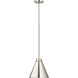 Eaton 1 Light 12 inch Polished Nickel Pendant Ceiling Light