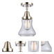 Franklin Restoration Bellmont 1 Light 6.25 inch Polished Nickel Flush Mount Ceiling Light in Clear Glass