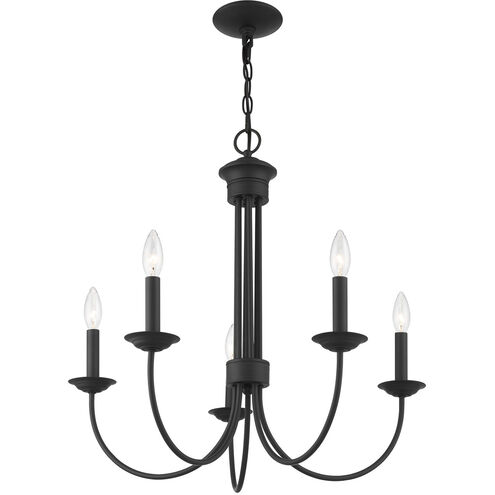 Estate 5 Light 25 inch Black Chandelier Ceiling Light