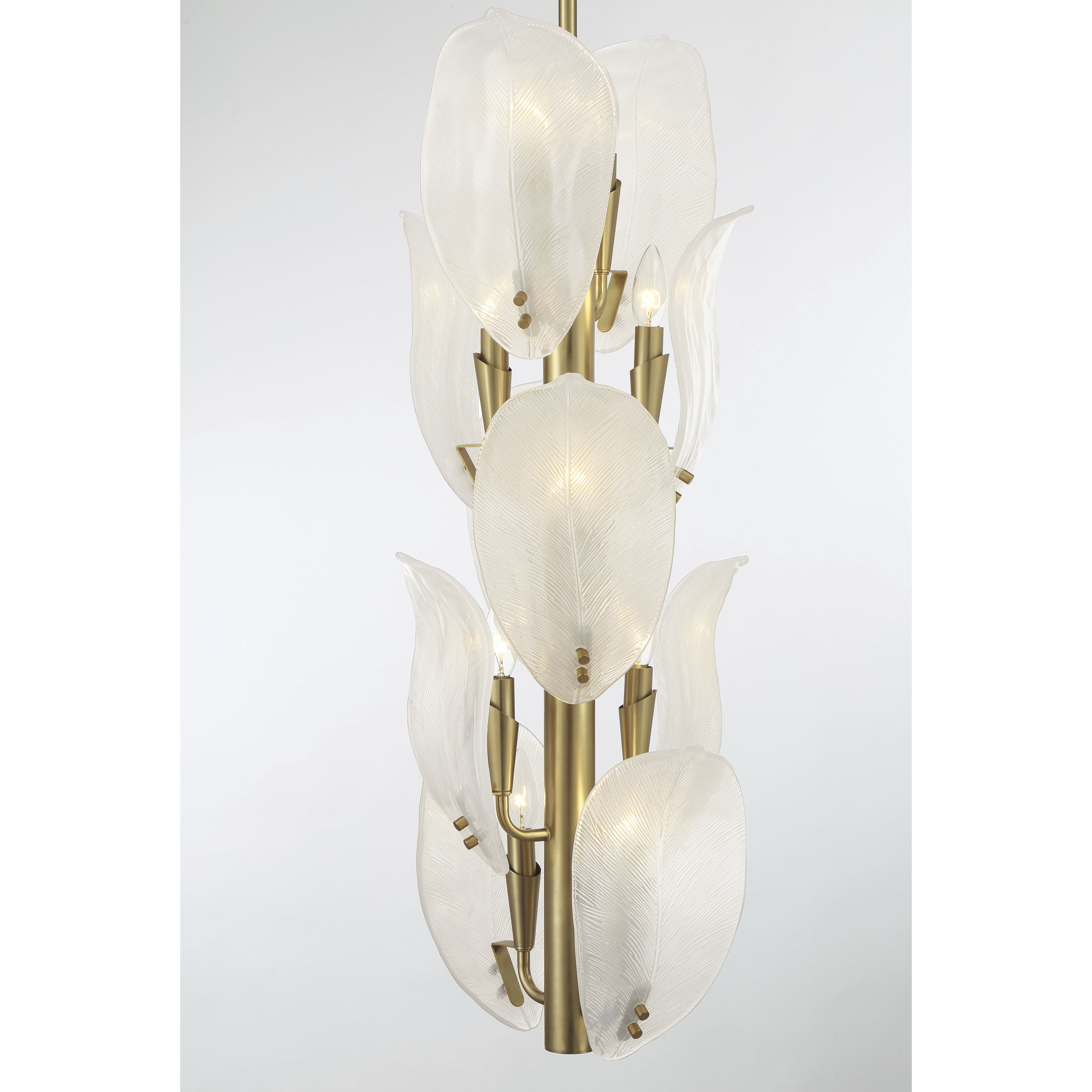 Orchid 10 Light 13 inch Legacy Brass Pendant Ceiling Light in White Handmade Glass