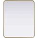 Remy 36 X 30 inch Brass Mirror