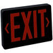 Architectural 1 Light Black Exit / Emergency Ceiling Light in Black / Red