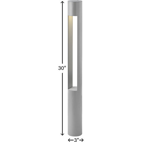 Atlantis 120v 8.00 watt Titanium Landscape Path Bollard, Round