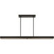 Avroko Maybeck Linear Chandelier Ceiling Light in Bronze