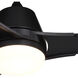 Crescent 52 inch Black with Black-Walnut Blades Ceiling Fan