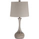Niah 28 inch 150 watt Brushed Nickel and Natural Concrete Table Lamp Portable Light