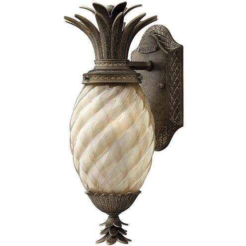 Plantation Outdoor Wall Mount Lantern in Pearl Bronze