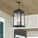 Oslo 4 Light 13.75 inch Bronze with Antique Brass Candles Outdoor Pendant Lantern