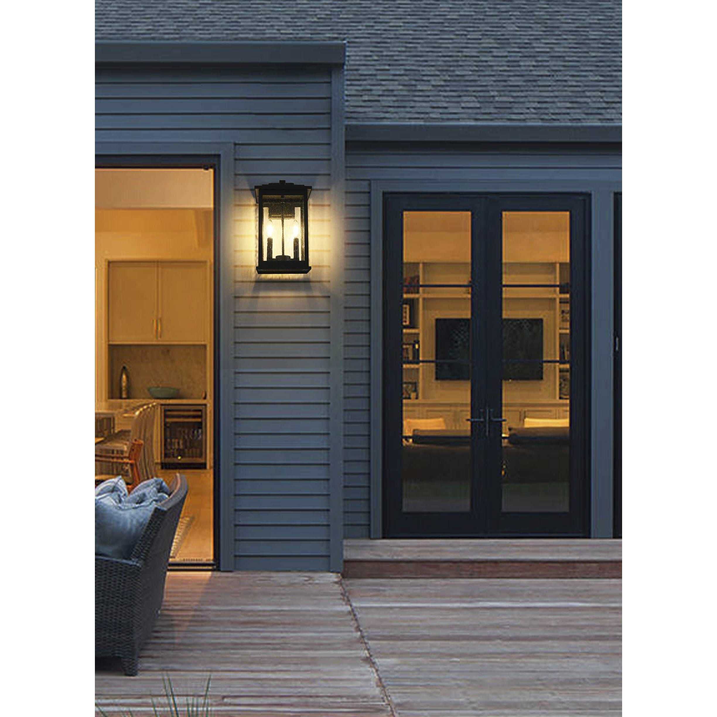 Ringgold 2 Light 16 inch Black Outdoor Wall Sconce