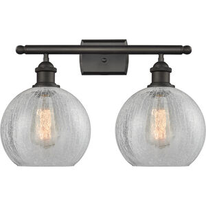 Ballston Athens LED 16 inch Oil Rubbed Bronze Bath Vanity Light Wall Light in Clear Crackle Glass, Ballston