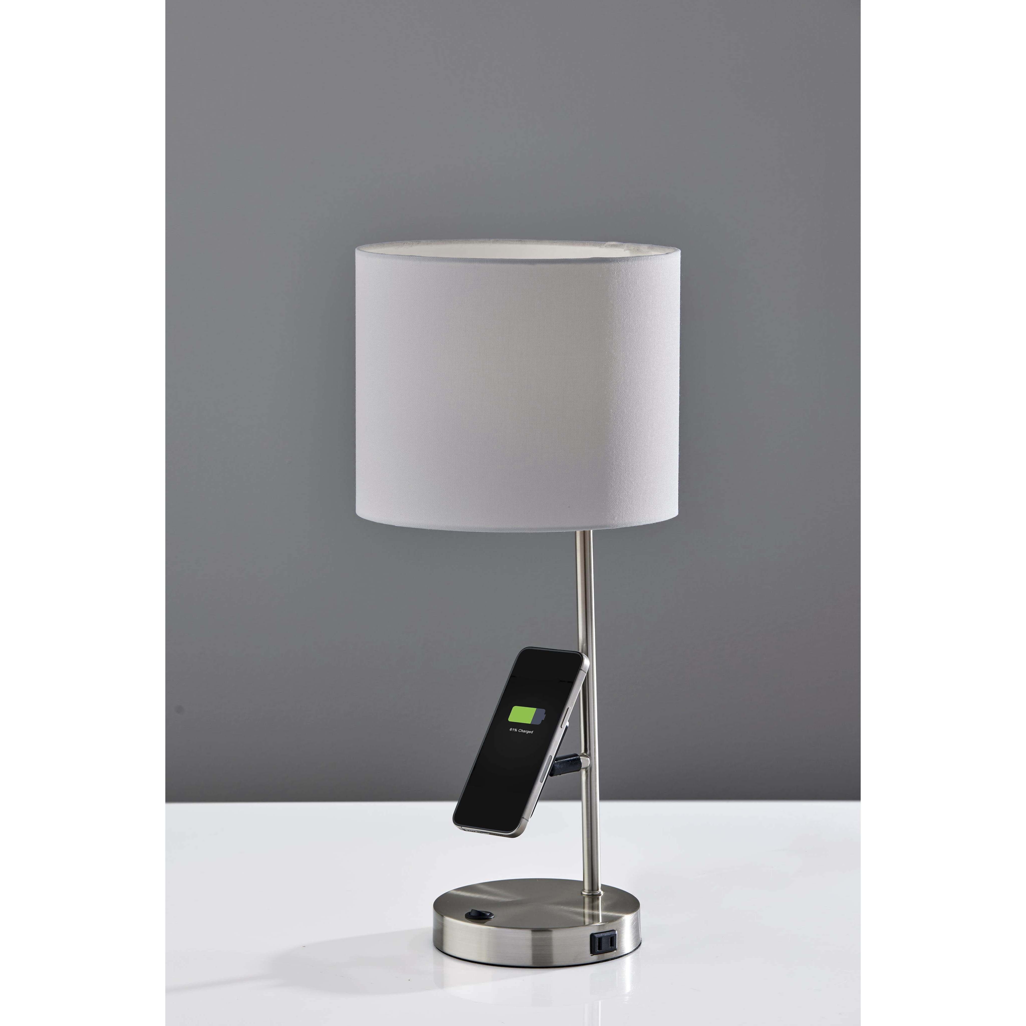 Wyatt 22 inch 60.00 watt Brushed Steel Supercharger Desk Lamp Portable Light