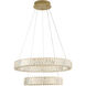 Golden Ratio 2 Light 23.6 inch Satin Gold Pendant Ceiling Light
