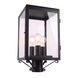 Westbrook 3 Light 17.5 inch Matte Black Post Lantern in Clear Glass, Brass Traditions by Innovations Lighting