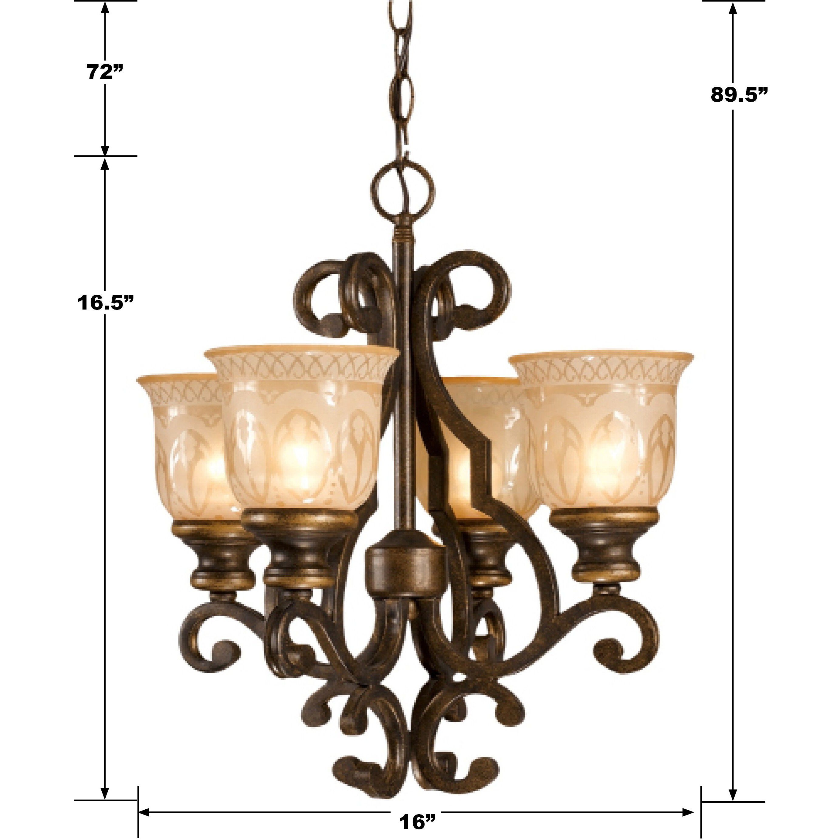 Norwalk 4 Light 16 inch Bronze Umber Mini Chandelier Ceiling Light