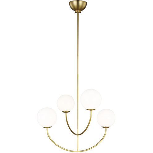 AERIN Galassia 4 Light 30 inch Burnished Brass Chandelier Ceiling Light