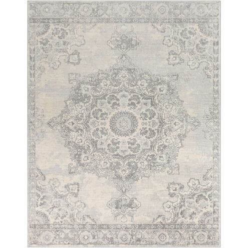 Monaco 122.05 X 94.49 inch Silver Gray/Gray/Ivory Machine Woven Rug in 8 x 10, Rectangle
