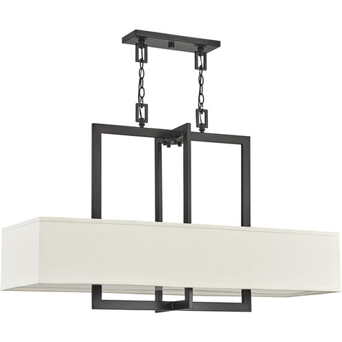 Hampton 4 Light 42 inch Buckeye Bronze Indoor Linear Chandelier Ceiling Light