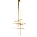 Sean Lavin Cityscape 6 Light 30.8 inch Hand Rubbed Antique Brass Line-Voltage Pendant Ceiling Light