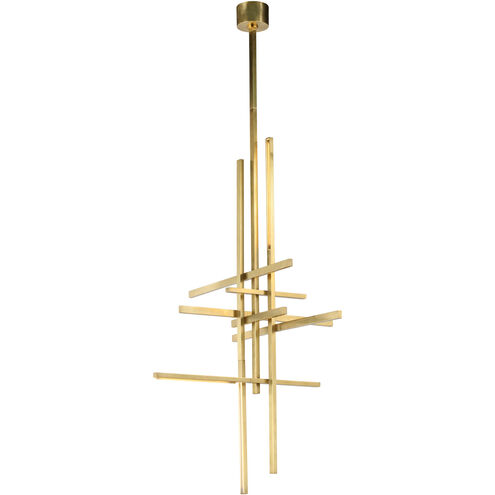 Sean Lavin Cityscape 6 Light 30.8 inch Hand Rubbed Antique Brass Line-Voltage Pendant Ceiling Light