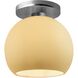 Radiance 1 Light 10 inch Muted Yellow and Brushed Nickel Semi Flush Ceiling Light
