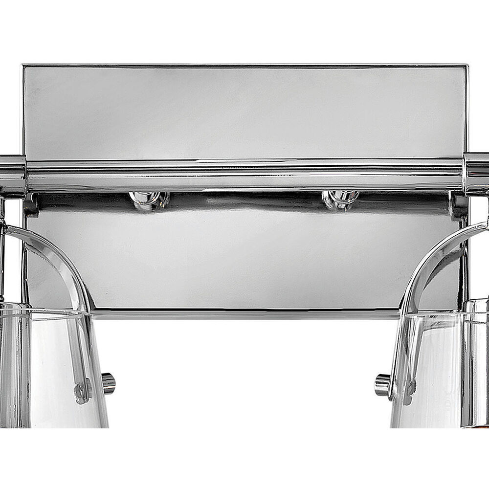 Foster 2 Light 13.75 inch Chrome Vanity Light Wall Light in Clear