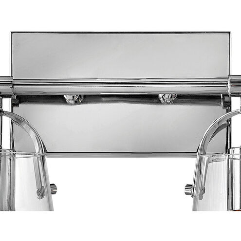 Foster 2 Light 13.75 inch Chrome Vanity Light Wall Light in Clear