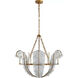 Niermann Weeks Calais 6 Light 34 inch Gilded Iron Chandelier Ceiling Light