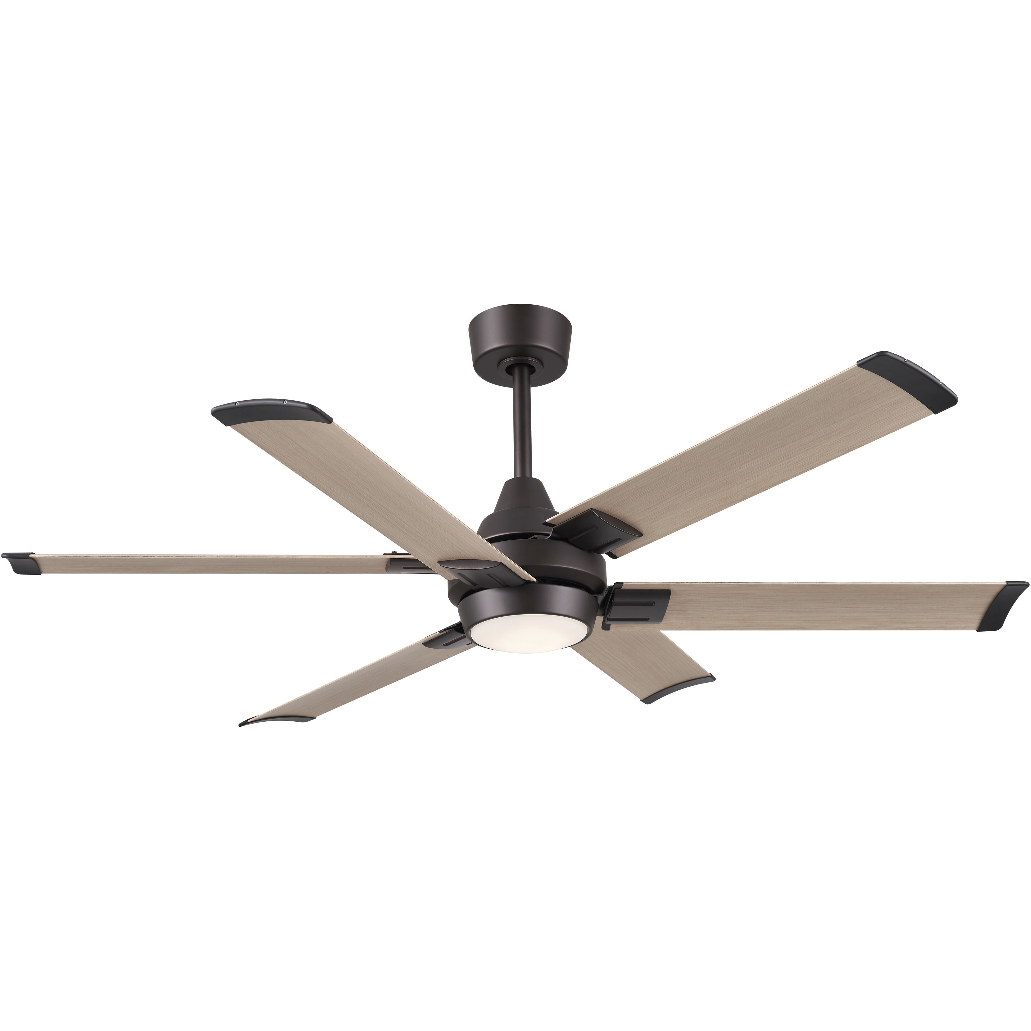 Soarin 56 inch Dark Bronze with White Oak Blades Smart Ceiling Fan