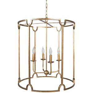 Stella 4 Light 20 inch Ashwell Gold Chandelier Ceiling Light