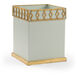 Shayla Copas Light Green/Metallic Gold Wastebasket