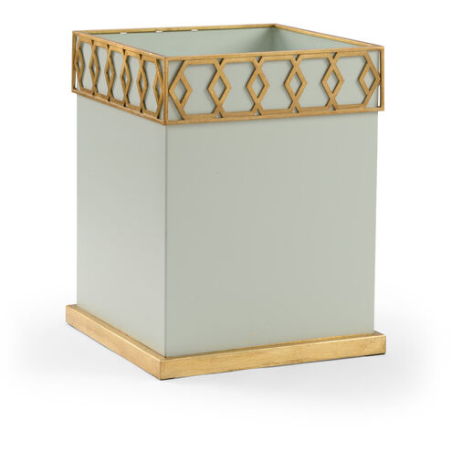 Shayla Copas Light Green/Metallic Gold Wastebasket