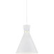 Vanderbilt Pendant Ceiling Light in White with Gold Detail