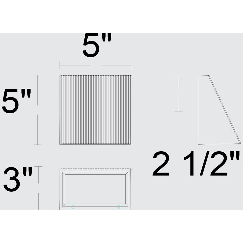 Slant LED 5 inch Sand Black Outdoor Wall Sconce