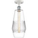 Ballston Windham LED 7 inch White and Polished Chrome Semi-Flush Mount Ceiling Light