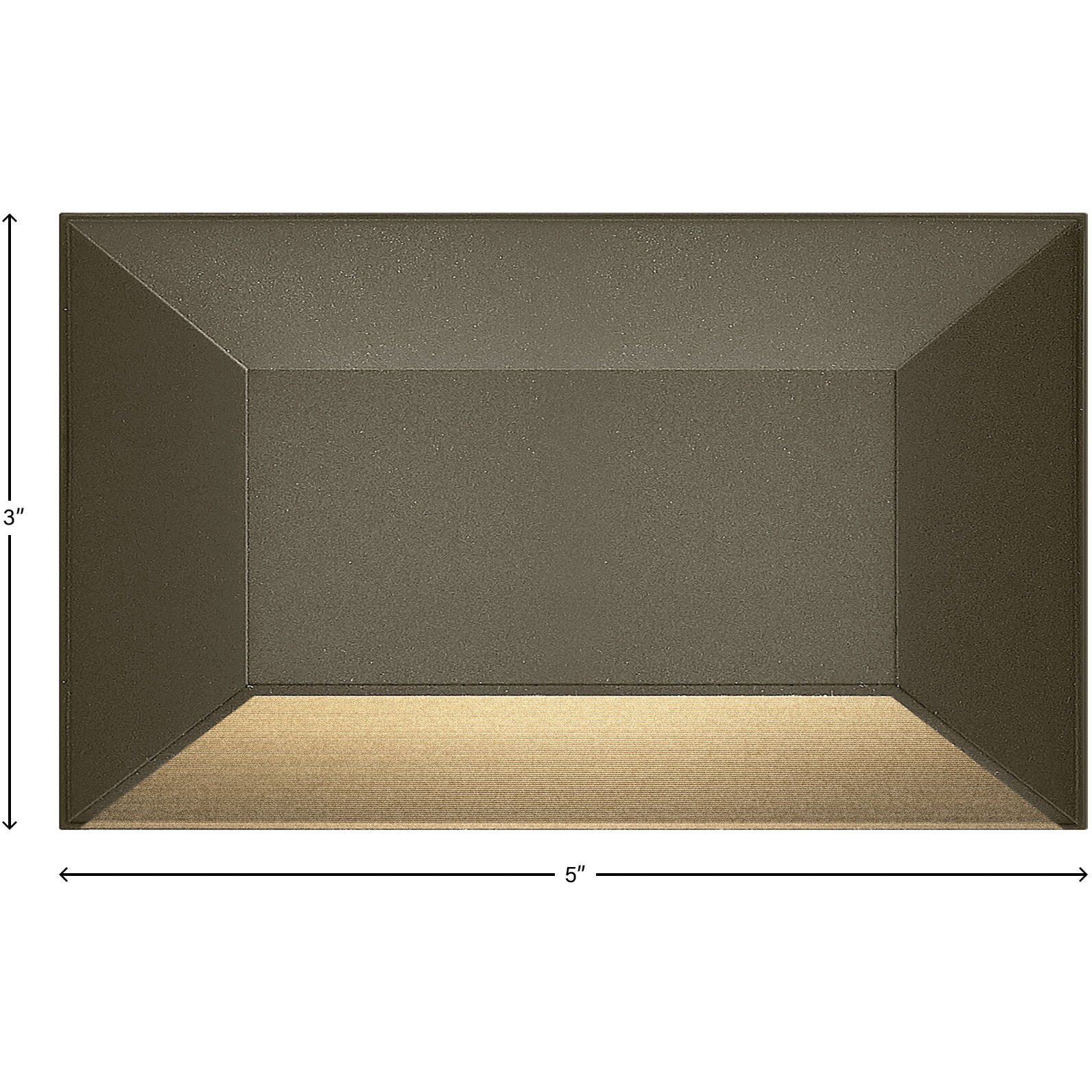 Nuvi 12v 1.90 watt Bronze Landscape Deck Sconce, Rectangular