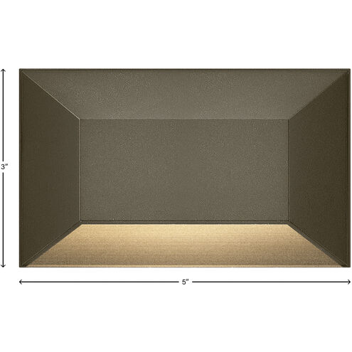 Nuvi 12v 1.90 watt Bronze Landscape Deck Sconce, Rectangular