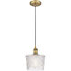Edison Niagra 1 Light 7 inch Brushed Brass Mini Pendant Ceiling Light