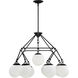 Orion 9 Light 30 inch Flat Black Chandelier Ceiling Light