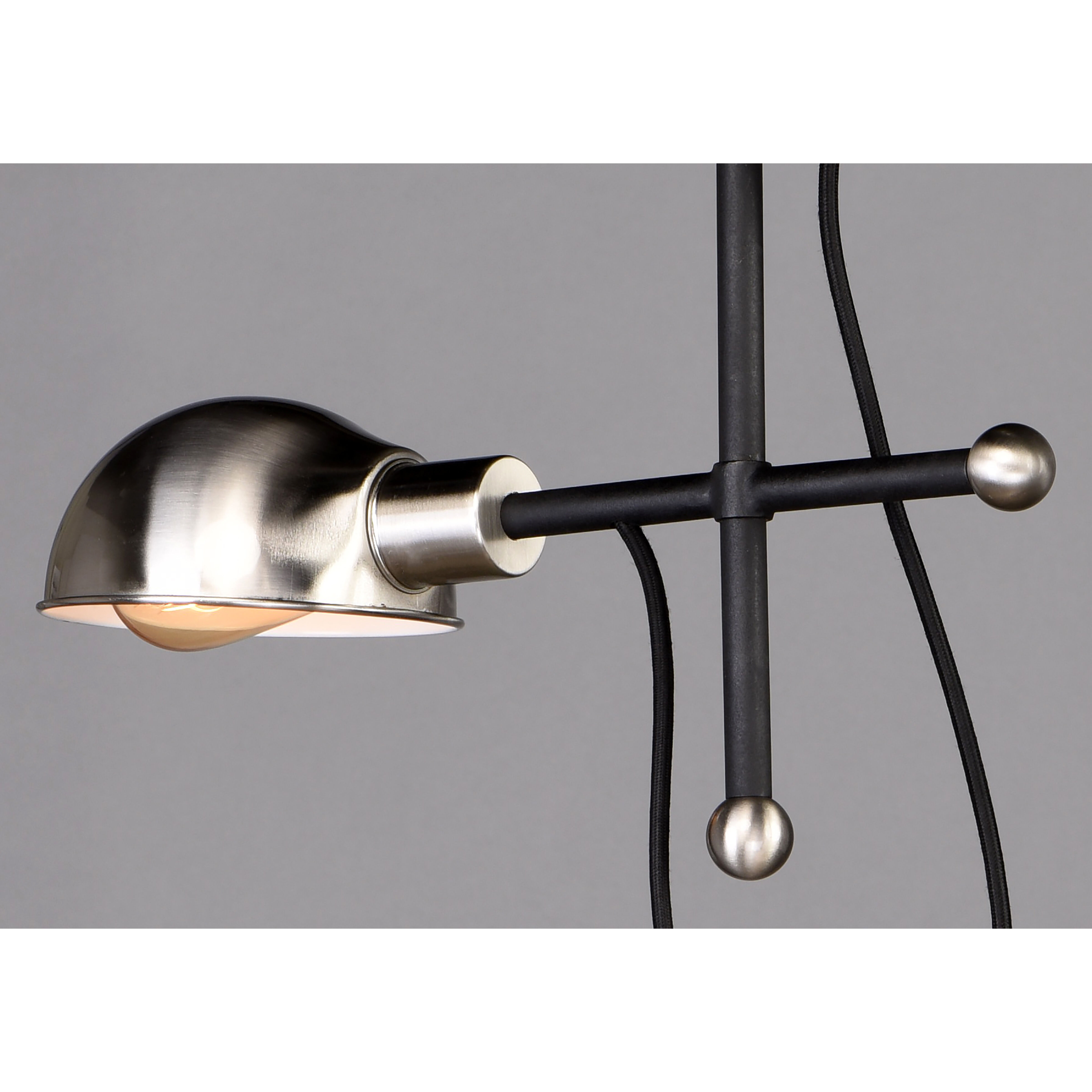 Mingle LED LED 6 inch Black/Satin Nickel Single Pendant Ceiling Light in Black and Satin Nickel