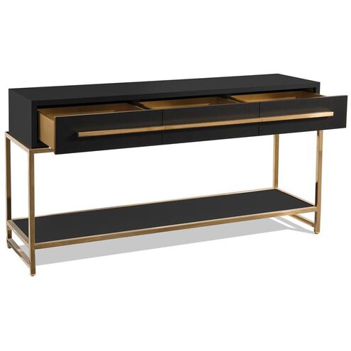 Midnight 67 inch Linia Black Console Table