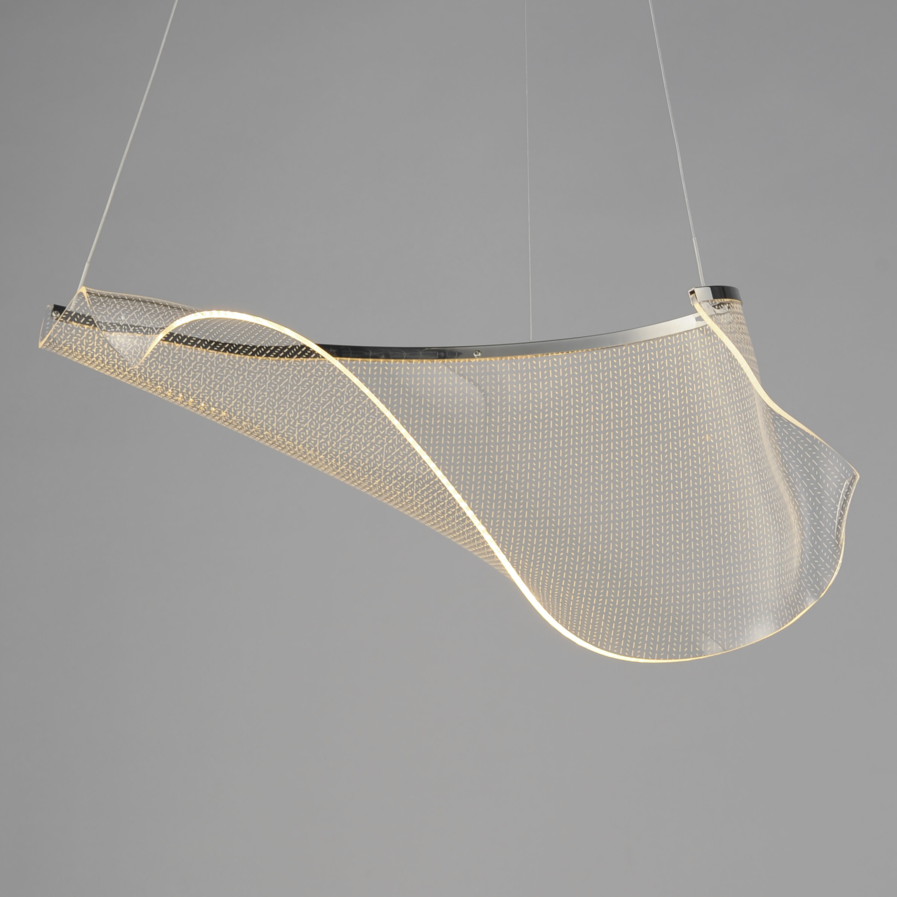 Rinkle LED 9.75 inch Polished Chrome Single Pendant Ceiling Light